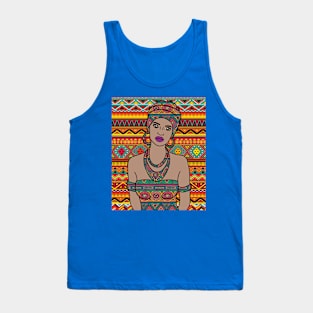 Retro Vintage Sunset Africa At Night Tank Top